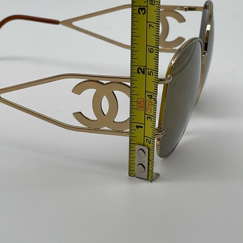 Chanel Vintage Miller 05258 Sunglasses Gold Mirror 90’s Italy Case Case Rare See - Picture 15 of 16